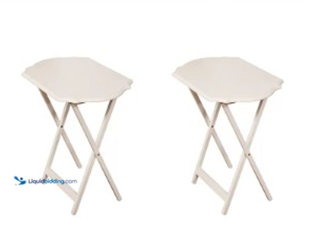 Lot 49-3531227 - Linon Joelle TV Tray Table 2-piece Set, White. Model #
753793374819. Unused.