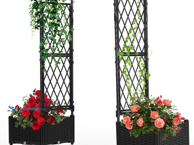 Lot 49-3524860 - Planter with Trellis Raised Garden Beds, 4.5ft Tall with Screen Indoor Outdoor, Vegetable Flower Pri...