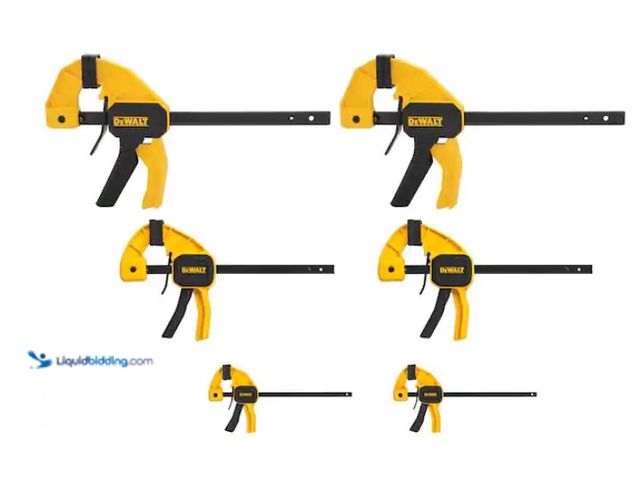 Lot 49-1547848 - DEWALT Trigger Clamp Set (6-Piece) Model # DWHT83200D, Unused.  Ref#HDPA116