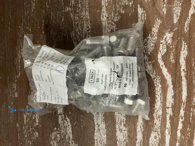 Lot 49-5544703 - 50CT  - M12-1.75x25mm hex head screw coarse thread full thread Model: A2-70+THE. Unused