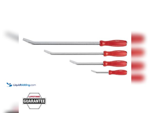 Lot 49-5560172 - Milwaukee
Pry Bar Set (4-Piece). Model # 48-22-9214. New