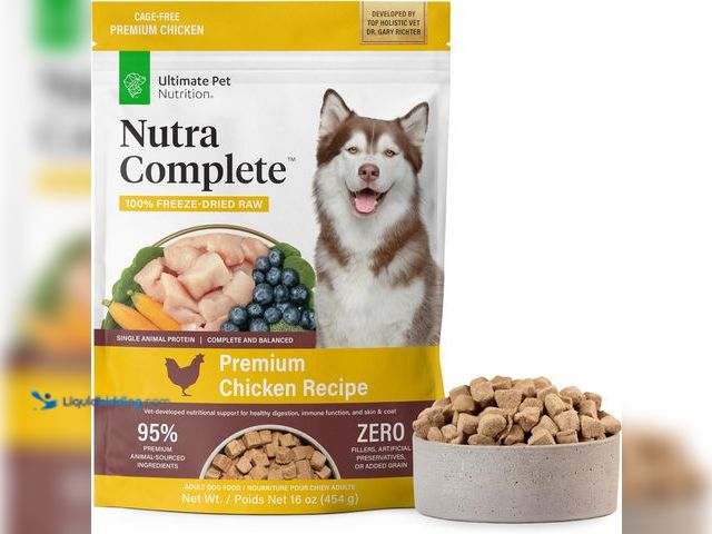 Lot 49-3564285 - ULTIMATE PET NUTRITION Nutra Complete Freeze Dried Raw Dog Food, Veterinarian Formulated with Antiox...