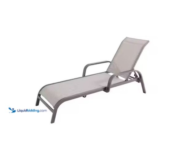 Lot 49-1538091 - Home Decorators Collection Brown Aluminum Sling Outdoor Chaise Lounge, Model # FLA60441W, Unused, Sc...