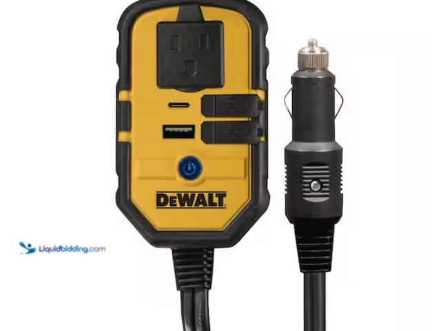 Lot 49-3433360 - DEWALT 140-Watt Portable Car Power Inverter with Dual USB Ports, Model # DXAEPI140, Slightly used., ...