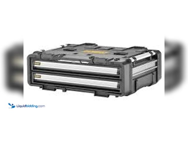 Lot 49-5415206 - DEWALT TOUGHSYSTEM 2.0 DXL 30 in. 2-Drawer Box. Model # DWST08520. Unused. Dusty.