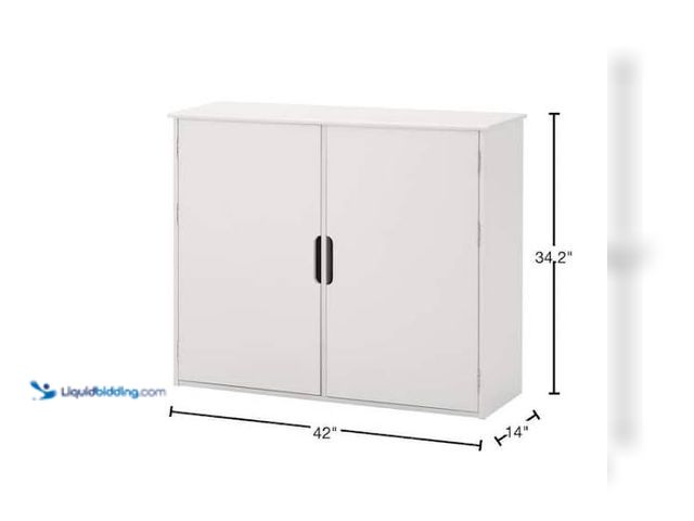 Lot 49-5541754 - StyleWell JS-3417-A 42 Inch White Storage Hutch (hardware included) Unused