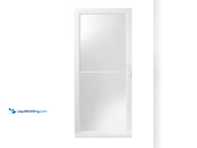 Lot 49-1625595 - Andersen 3000 Series 36 in. x 80 in. White Right-Hand/Outswing Full-View Retractable Aluminum Storm ...