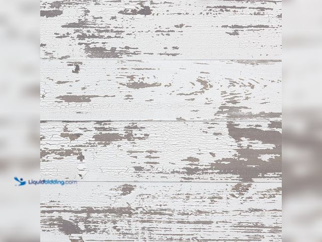 Lot 49-5552245 - Timeline Wood 11/32 in. x 5.5 in. x 47.5 in. Distressed White Wood Panels (6-Pack). Model # 8203550....