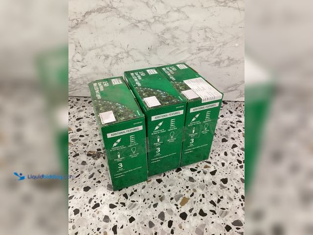 Lot 49-3531520 - NEW HOME ACCENTS HOLIDAY 150 COOL WHITE MINI LED NET LIGHTS 6FT X 4FT CHRISTMAS Item is unused in a ...