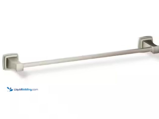Lot 49-3615883 - KOHLER Riff 24 in. Single Towel Bar in Vibrant Brushed Nickel, Model # 27410-BN, Unused, Has attachm...