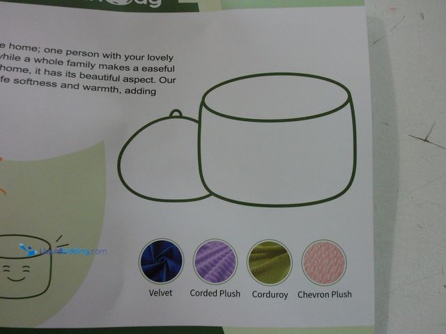 Lot 49-3482680 - Large Blue Corduroy Bean Bag Chair With Removable Cover, Unused  Ref#CRS0114