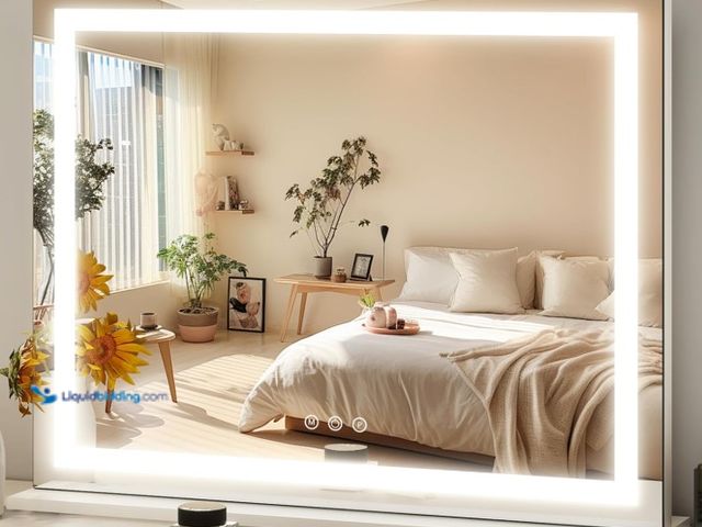 Lot 49-3431559 - FENNIO 23" x 18" Vanity Mirror with Lights LED Makeup Mirror Hollywood Mirror with 3 Color Modes & A...