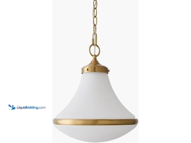 Lot 49-3616967 - LIVABLISS Colleen 13"L x 13"W x 15"H 1 Light Electroplated Metallic - Brass Pendant - Unused , has a...