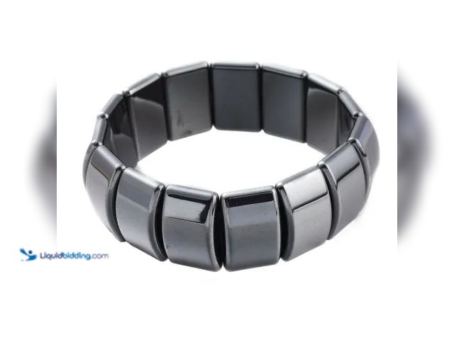 Lot 49-1811683 - Non-Magnetic Hematite Pain Relief Stretch Bracelet - NEW - Uses hematite therapy to help relieve han...