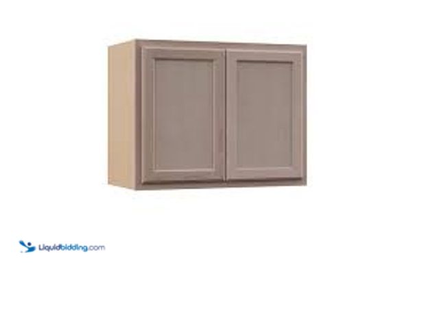 Lot 49-5476544 - Hampton Bay Recessed Panel 30 in. W x 12 in. D x 24 in. H Assembled Wall Bridge Cabinet in Unfinishe...