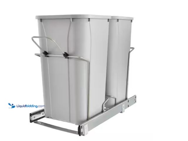 Lot 49-1566592 - Home Decorators Collection 22.5 in. x 13.5 in. x 11.75 in. In Cabinet Pull Out Soft-Close 27 Qt. Tra...