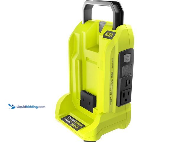 Lot 49-5406748 - Ryobi 40V 300-Watt Portable Battery Inverter Power Source (Tool Only), Model#RYI300BG, Unused, Teste...