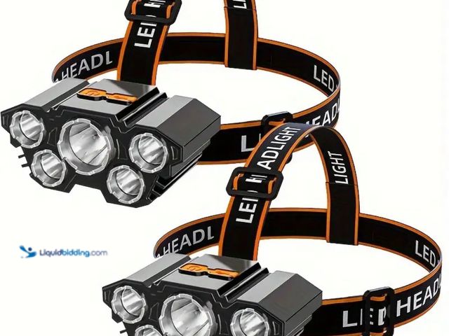 Lot 49-1814417 - New (2pcs) Rechargeable Headlamps
