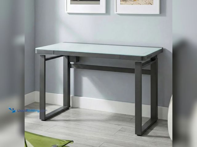 Lot 49-1624334 - Tresanti Aurora 47” Adjustable Height Desk with LED Lighting Model #1782908, Unused, Has Attachments...