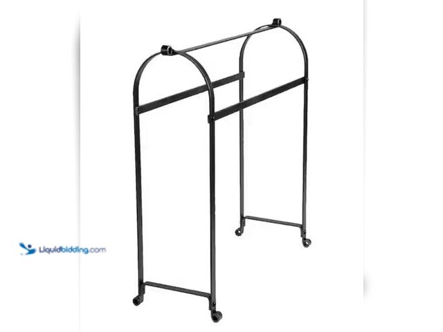 Lot 49-2001006 - Enclume Handcrafted Quilt Rack Hammered Steel Hall Trees, Model # QR1 HS, Unused, Has attachments.  ...