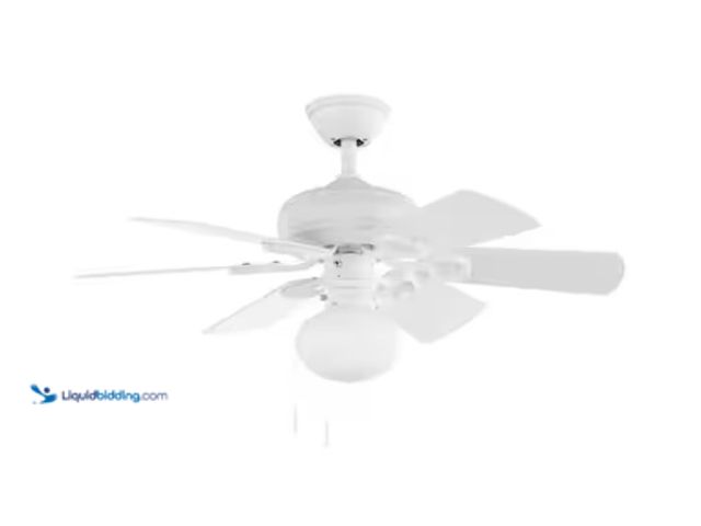Lot 49-1567593 - Hampton Bay Minuet 36 in. White Ceiling Fan with Light Kit, Model # AG806C-WH, Unused.   Ref#SR1230