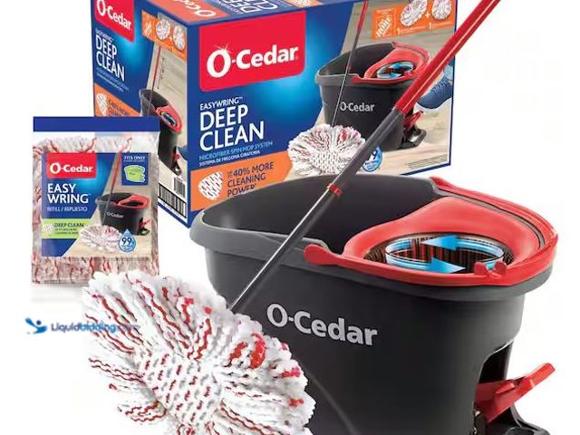 Lot 49-3539097 - O-Cedar
EasyWring Deep Clean Microfiber Spin Mop w/ Bucket System, 1 Machine Washable Mop Head Refi...