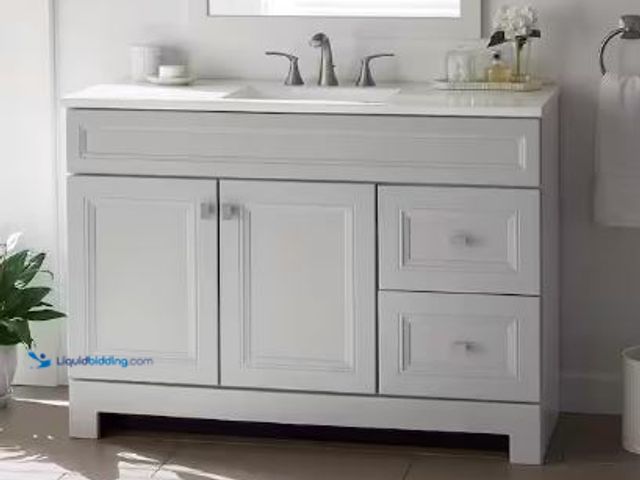 Lot 49-1535679 - Home Decorators Collection
Sedgewood 48.5 in. W x 18.75 in. D x 34.375 in. H Single Sink Bath Vanit...