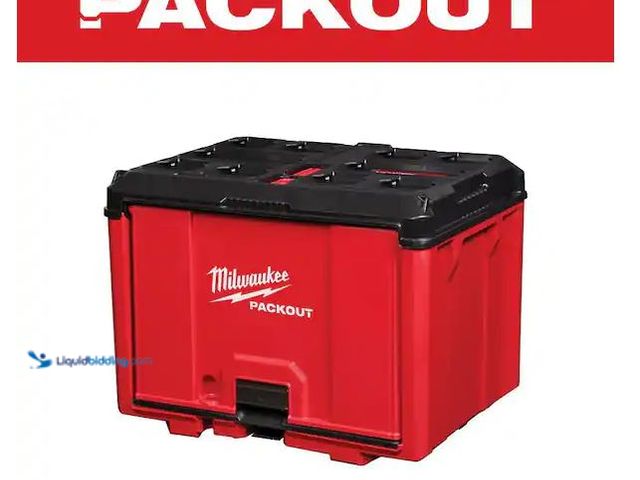 Lot 49-3600460 - Milwaukee Packout 19.5 in. W x 14.7 in. H x 14.5 in. D Cabinet in Red (1-Piece) Model # 48-22-8445, ...