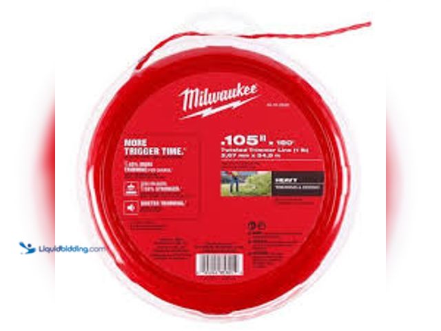 Lot 49-5475742 - QTY 2 - Milwaukee 0.105 in. x 180 ft. Trimmer Line. Model # 49-16-2800. Unused