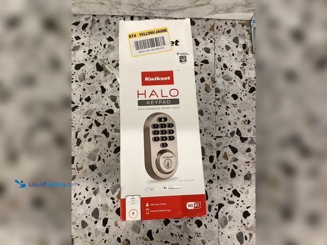 Lot 49-5460479 - Kwikset
HALO Satin Nickel Keypad WiFi Electronic Single-Cylinder Smart Lock Deadbolt featuring Smar...