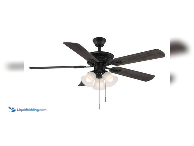 Lot 49-5452803 - Hampton Bay
Glendale III 52 in. LED Indoor Matte Black Ceiling Fan with Light and Pull Chains Inter...