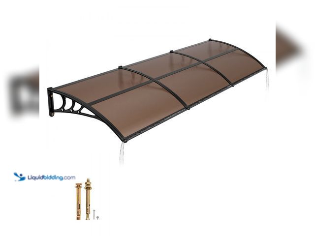 Lot 49-1624721 - VEVOR Awnings for Door Entrance, 38 x 117 in, Exterior Front Door Window Awnings with Drainage & ABS...