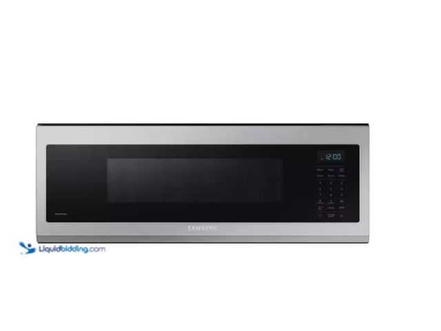 Lot 49-1531132 - Samsung 1.1 cu. ft. 1100 W Fingerprint Resistant Stainless Steel Smart SLIM Over-the-Range Microwave...