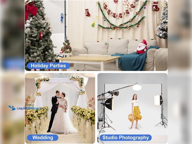 Lot 49-5554323 - EMART Backdrop Stand 10x7ft(WxH) Photo Studio Adjustable Background Stand Support kit with 2 Crossba...