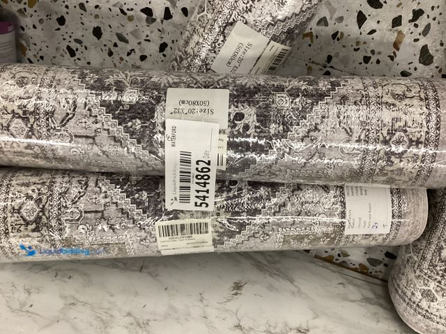 Lot 49-5414862 - QTY 2 - LEEVAN Kitchen Runner Rug, Washable Grey Kitchen Floor Mat Non Slip, Absorbent Resist Hallwa...