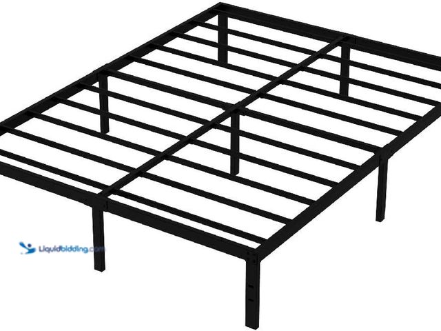 Lot 49-3531505 - COMASACH Full Size Bed Frame 14“ High Heavy Duty Metal Platform Bed Frame,Sturdy Steel Support,No Bo...