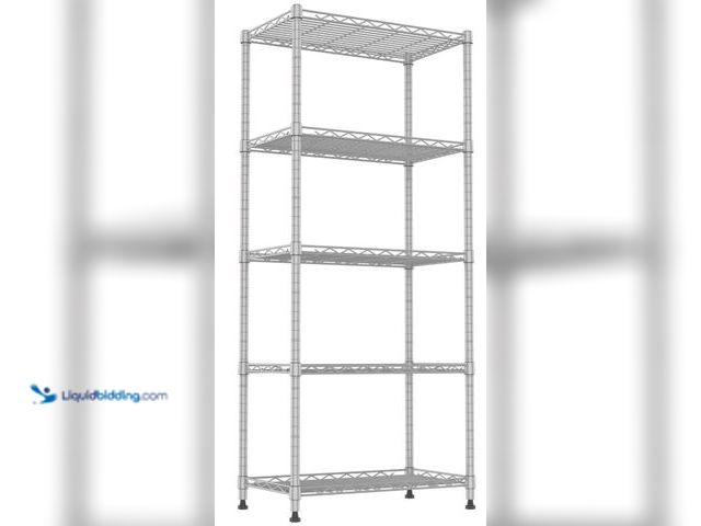 Lot 49-5436384 - REGILLER 5-Wire Shelving Metal Storage Rack Adjustable Shelves,Standing Storage Shelf Units for Laun...
