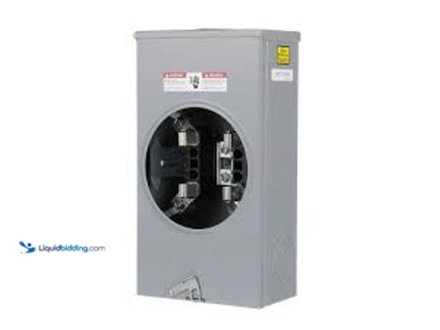 Lot 49-5488265 - Siemens 200 Amp 4 Jaw Horn-Bypass Ringless Overhead Fed Meter Socket with Steel Enclosure. Model # U...