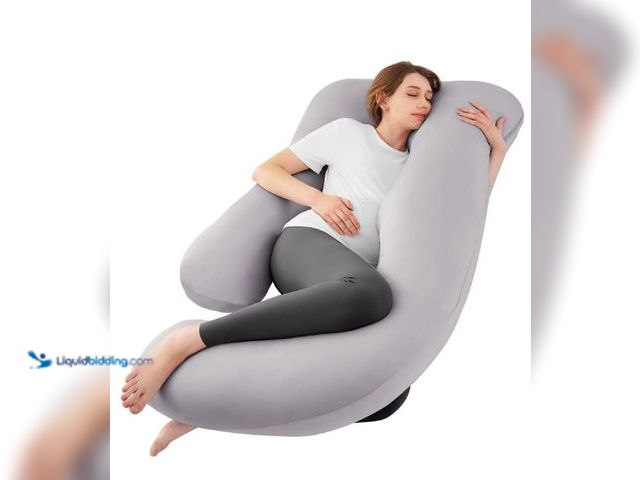 Lot 49-1577262 - Sasttie Pregnancy Pillows for Sleeping, U Shaped Cooling Full Body Pillow with Removable Cover, Preg...