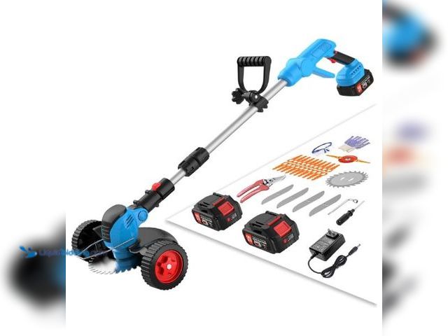 Lot 49-1549491 - Cordless Weed Wacker Electric Eater Battery Powered, 21v Lightweight Weed Trimmer With 2 4.0Ah Batte...