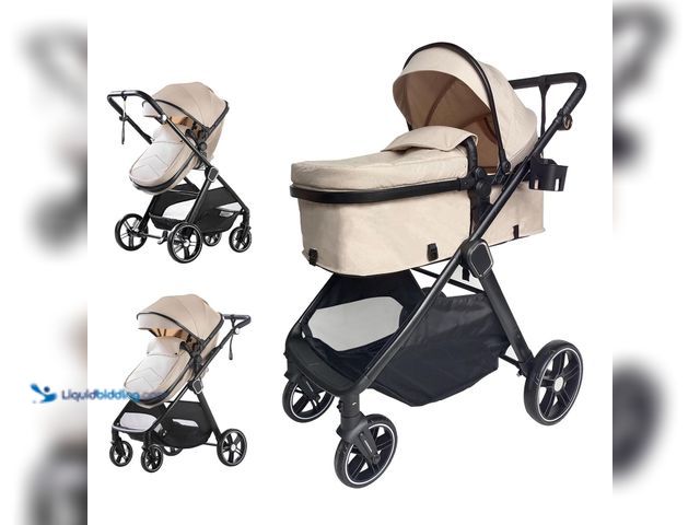 Lot 49-5410310 - Trenana 2 in1 Baby Stroller,High Landscape Infant Stroller,Reversible Bassinet Stroller,Adjustable B...