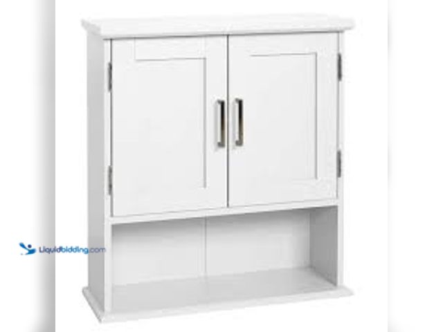 Lot 49-5459624 - Glacier Bay Shaker Style 23 in. W x 8.5 in. D x 26 in. H Bathroom Storage Wall Cabinet in White. Mod...