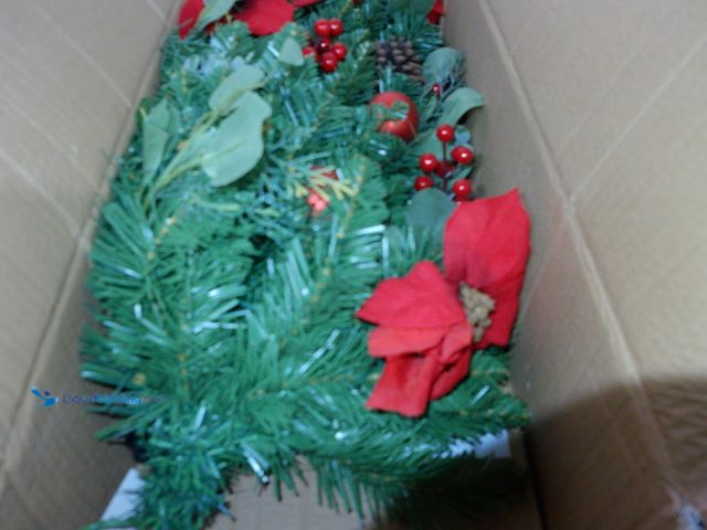 Lot 49-1546927 - Home Decorators Collection 36 in. Pre-Lit LED Berry Bliss Artificial Christmas Tear Drop, Model # 10...