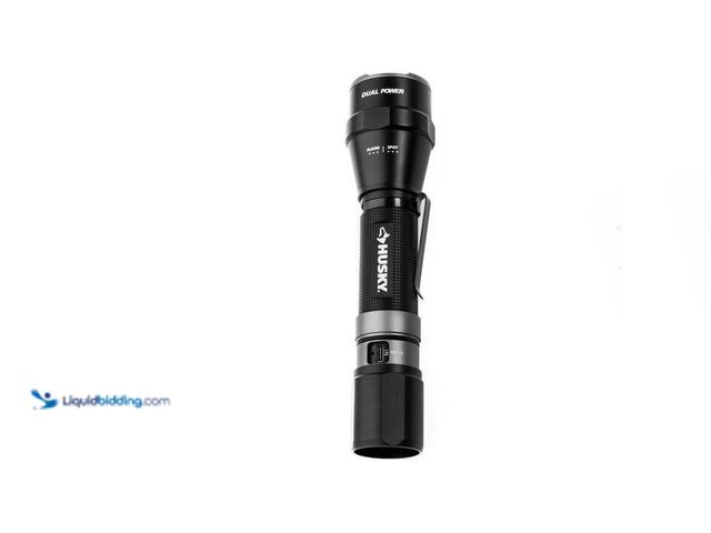 Lot 49-2022509 - Lot of (2) Husky 1800 Lumens Dual Power LED Rechargeable Tactical Focusing Flashlight, Model # PVL-F...