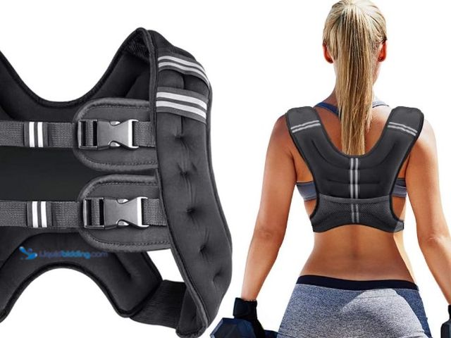 Lot 49-1527213 - Prodigen Weighted Vest for Women and Men 8 12 16 20 25 30 Lbs with Reflective Stripe and Double Adju...