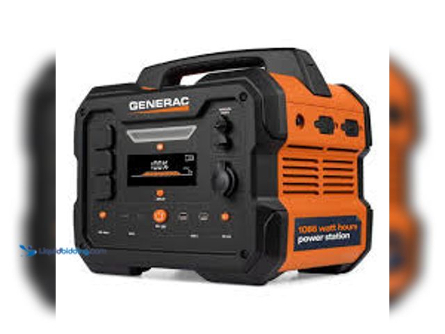 Lot 49-5483349 - Generac 1600W Output / 3200 Peak 1086Wh Portable Battery Power Station with Push Button Start and So...