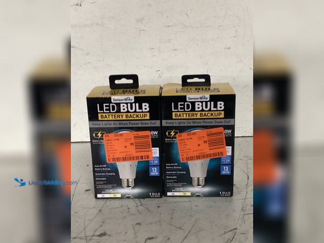 Lot 49-3617660 - Sensor Brite Set of (2) 60-Watt A15 Soft White LED Light Bulb with Backup Battery - New SKU # 101172...