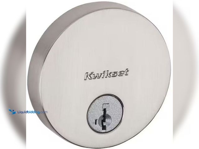 Lot 49-1573119 - Lot of (6) Kwikset Uptown Low Profile Satin Nickel Single Cylinder Round Contemporary Deadbolt featu...