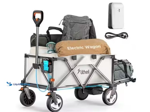 Lot 49-1575565 - LiTHELi 5.8 cu.ft. Electric Metal Utility Garden Cart - Powered Cart with Foldable Design, Model # U...