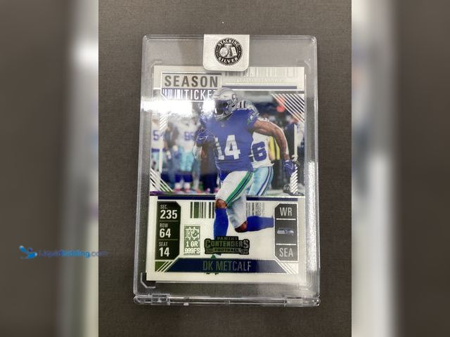 Lot 49-911502 - New Other NFL Silver Bar Card DK Metcalf - one grain .999 fine silver.